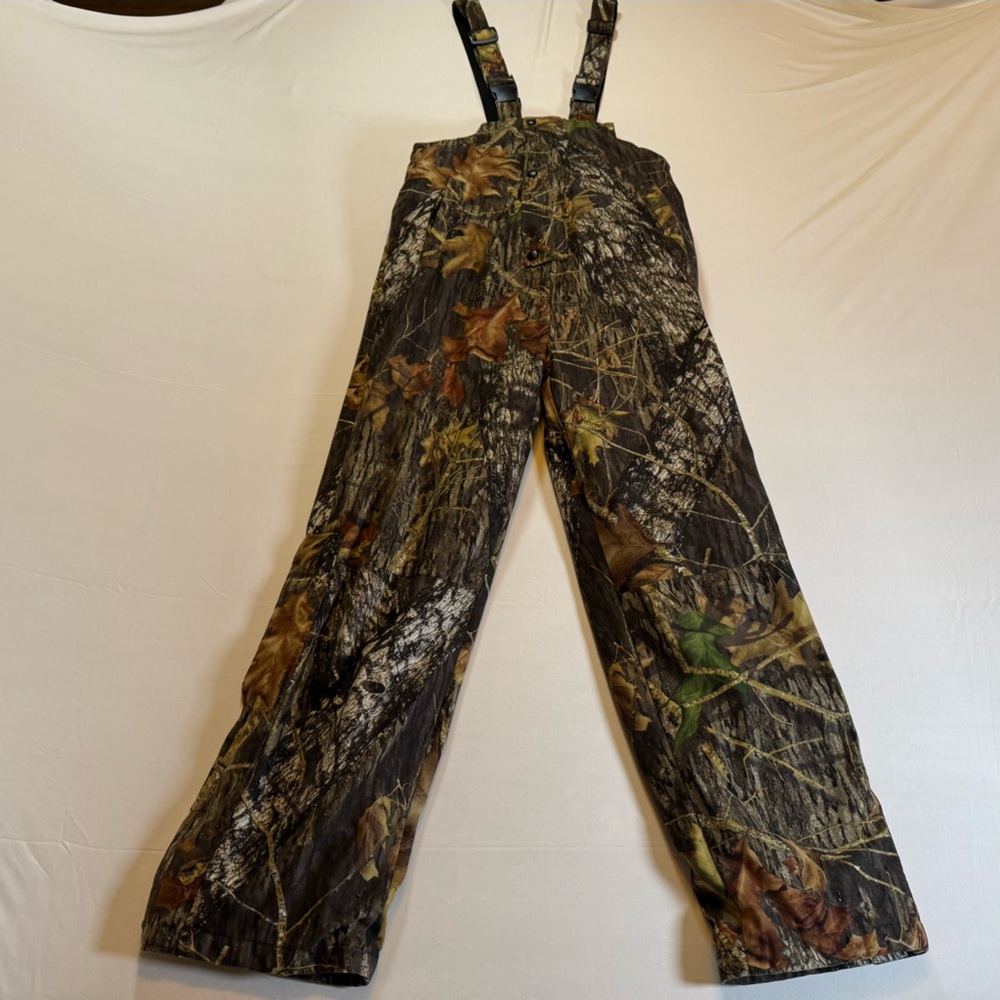 Bushmaster Camo Hunting Bib Overalls - Mossy Oak Style Green/Brown/Black